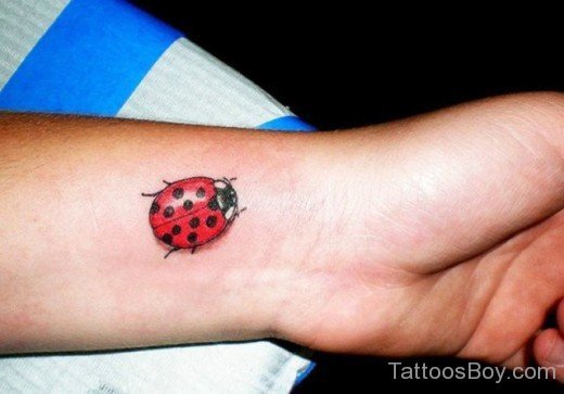 Ladybug Tattoo Design On Wrist