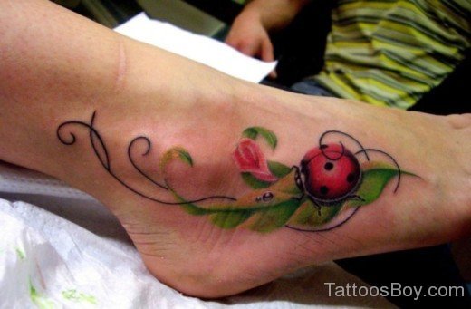 Beautiful Ladybug Tattoo 