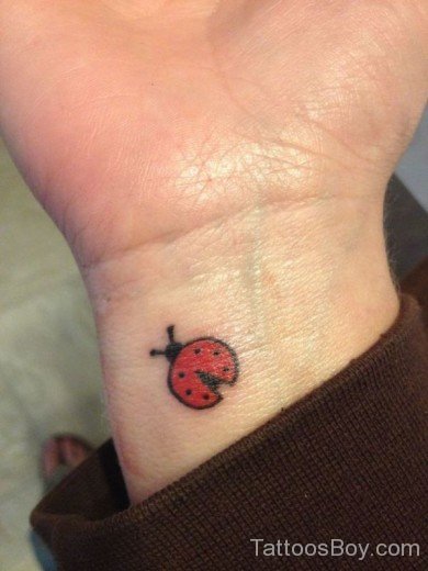 Ladybug Tattoo On Wrist