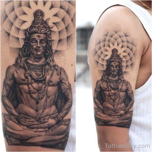 Lord Shiva Tattoo Design On Shoulder