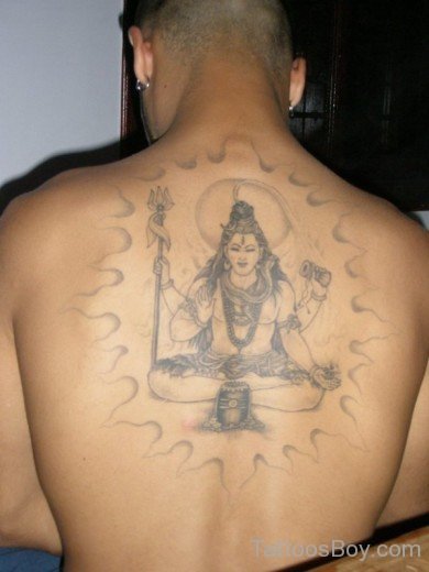 Shiv Tattoo Design On Back 