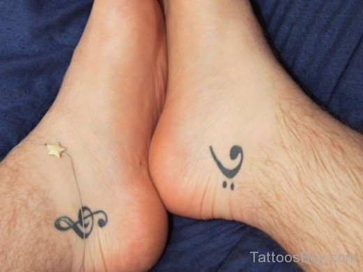 Music Note Tattoo On Foot