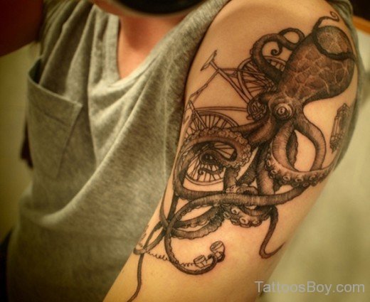 Octopus Tattoo on Shoulder