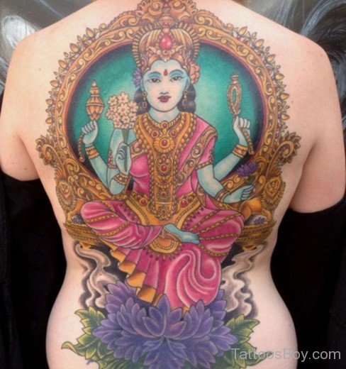 Religious Tattoo On Back