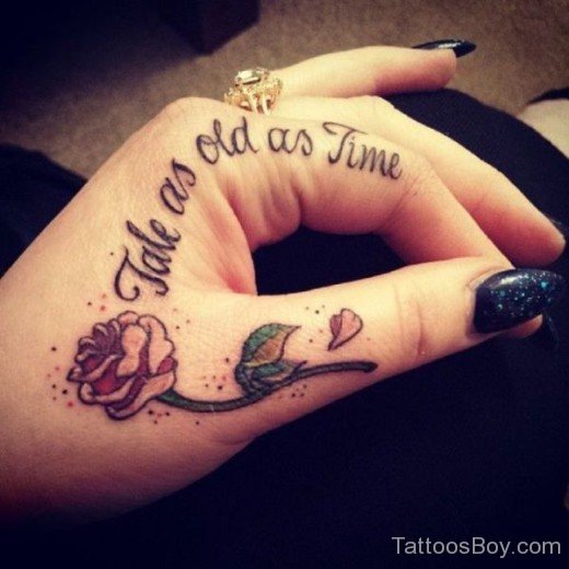 Rose Tattoo On Hand