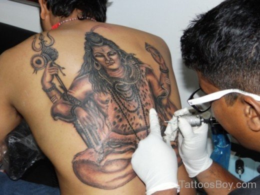 Shiv Tattoo On Back