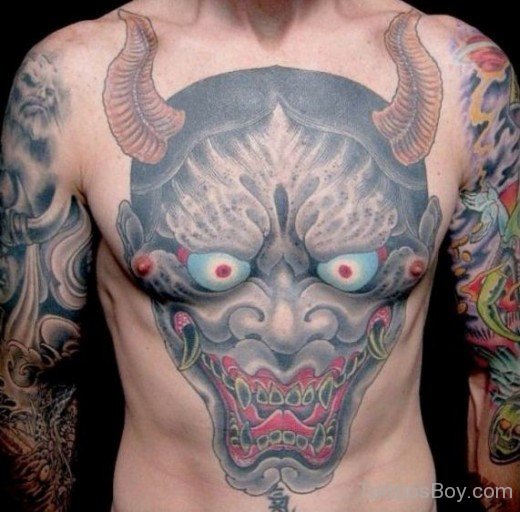 Devil Tatto Design On Chest 