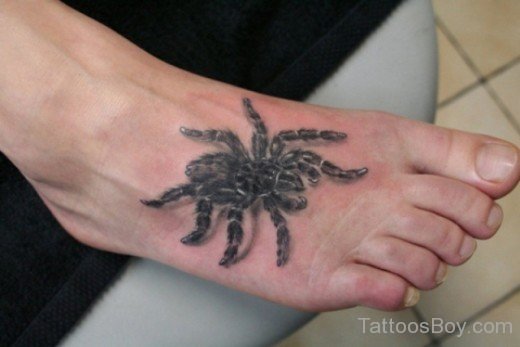 Spider Tattoo On Foot-TD1107-Tb1134
