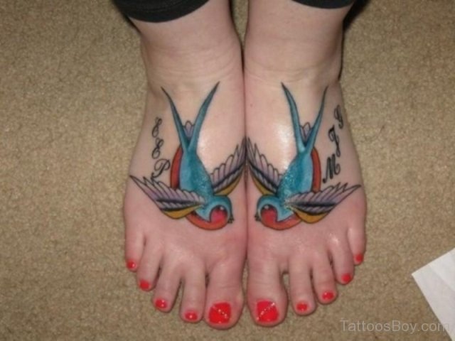 Swallow Tattoo On Foot | Tattoo Designs, Tattoo Pictures