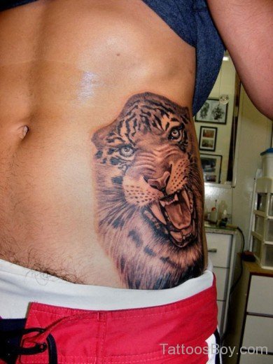 Tiger Tattoo On Rib