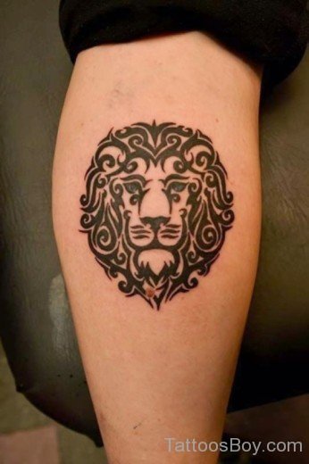 Tribal Lion Head Tattoo