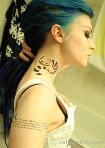 Stylish Neck Tattoo