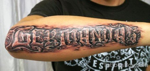 Ambigram Lettering Tattoo