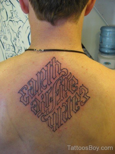 Ambigram Tattoo Design On Back
