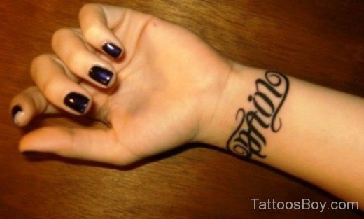 Ambigram Tattoo Design On Wrist