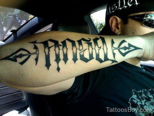 Ambigram Tattoo On Arm