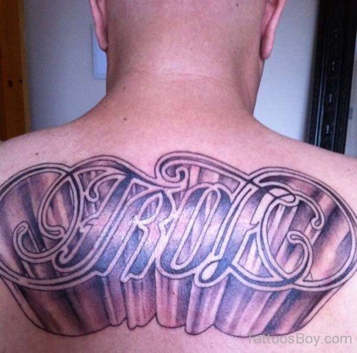 Ambigram Tattoo On Back