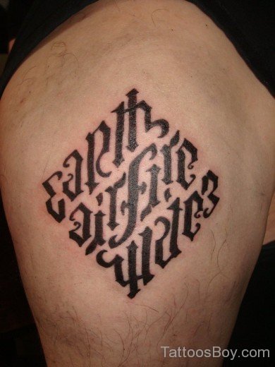 Ambigram Tattoo On shoulder