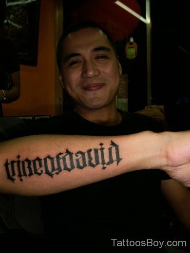 Ambigram Wording Tattoo