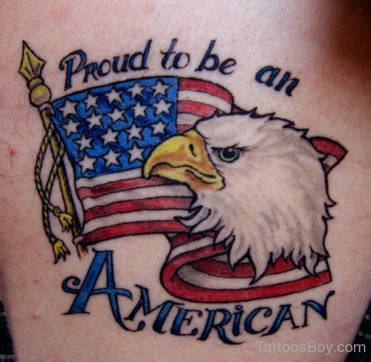 American Flag And Eagle Tattoo