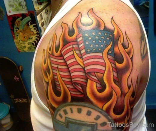 American Flag Tattoo Design 