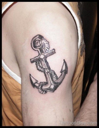 Anchor Tattoo Design On Shoulder