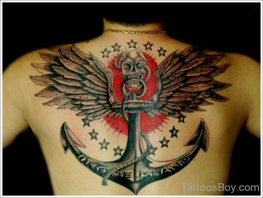 Anchor Tattoo On Back