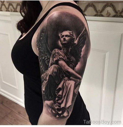 Angel Tattoo Half Sleeve