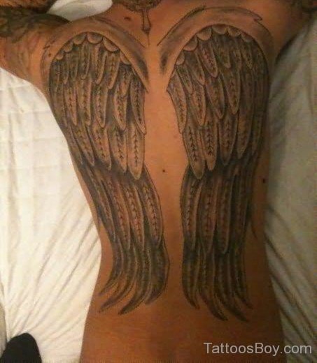 Angel Wings Tattoo On Back