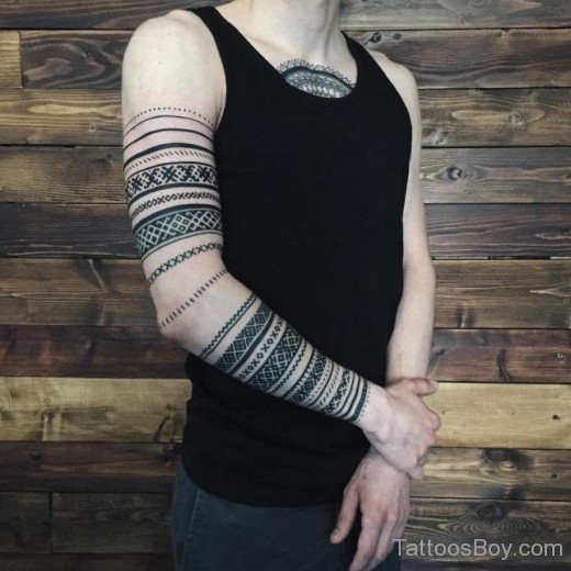 Armband Tattoo On Full Sleeve
