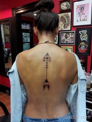 Arrow Tattoo Design On Back
