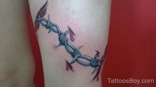 Attractive  Barbed Wire TattooAttractive  Barbed Wire Tattoo