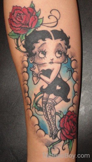 Attractive Betty Boop Tattoo