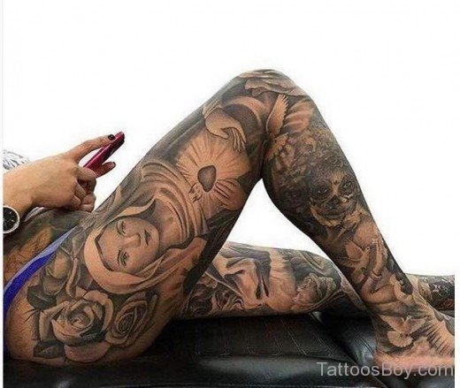 Attractive Leg Tattoo