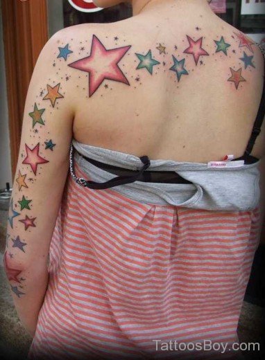 Attractive Star Tattoo Design
