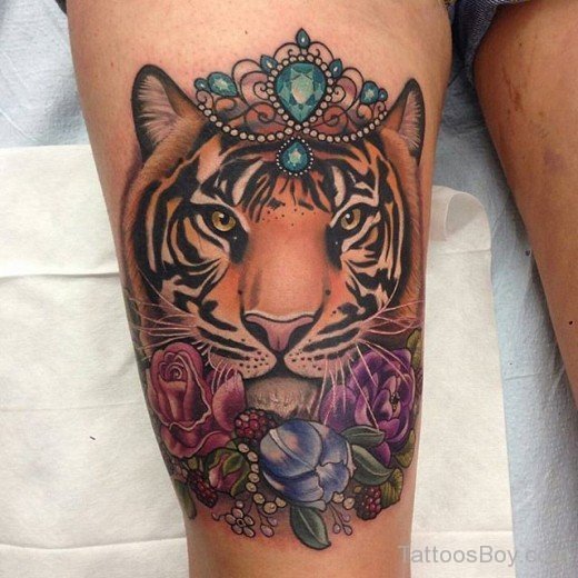Attractive Tiger Tattoo Design