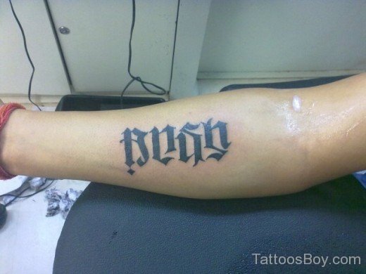 Awesome Ambigram Tattoo On Arm