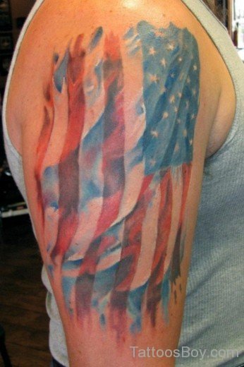 Awesome American Flag Tattoo Design