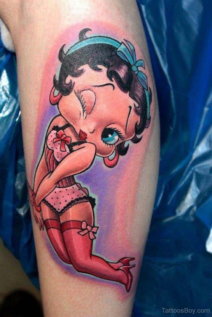 Awesome Betty Boop Tattoo Design.