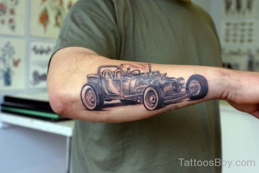 Car Tattoo On Arm