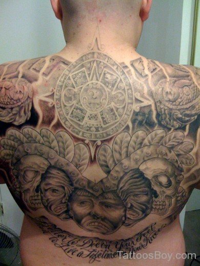 Aztec Tattoo Design On Back