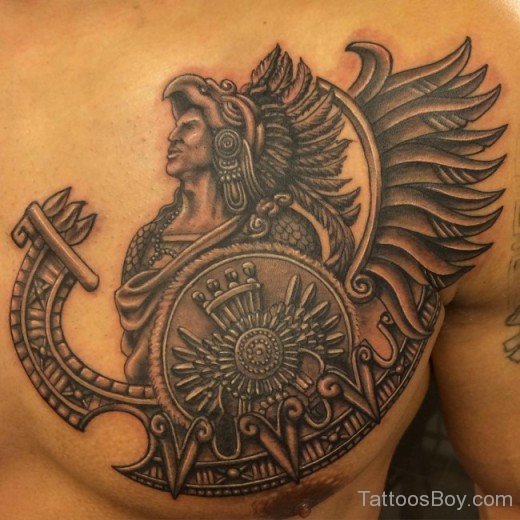 Aztec Tattoo Design On Chest