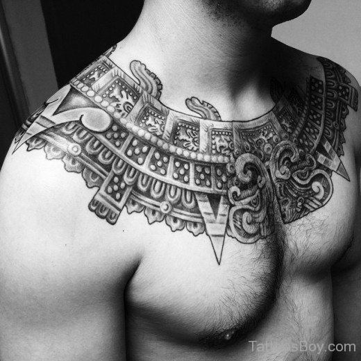 Aztec Tattoo On Neck
