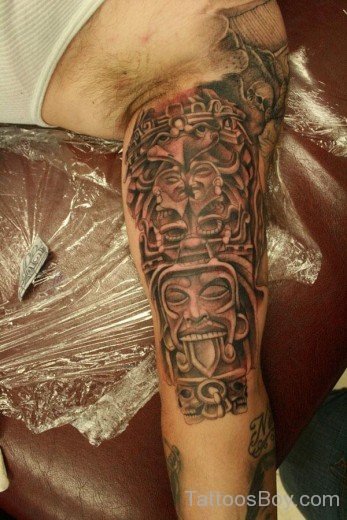 Aztec Tattoo on Bicep