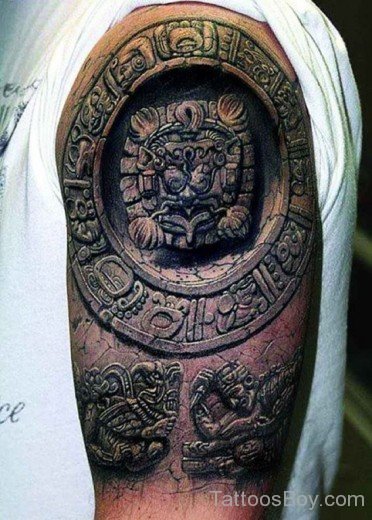 Aztec Tattoos On Shoulder