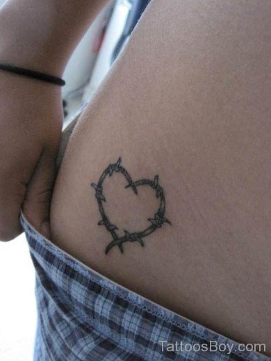 Barbed Wire And Heart Tattoo