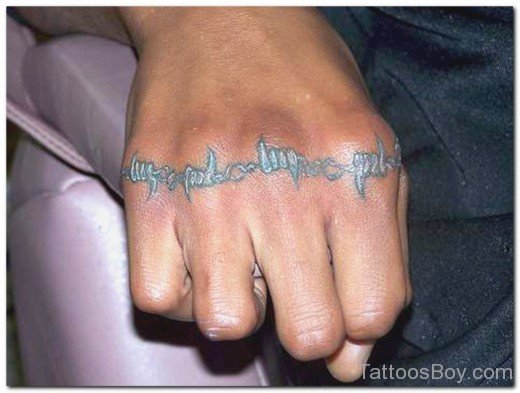 Barbed Wire Tattoo On Hand