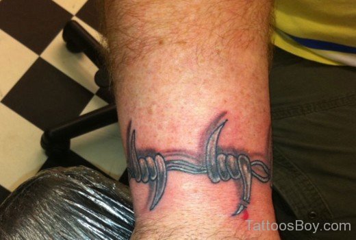 Barbed Wire Tattoo On Leg