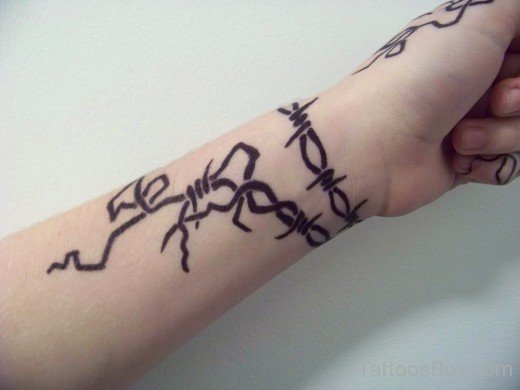 Barbed Wire Tattoo On Wrist