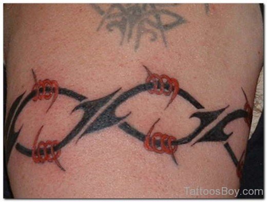 Colored Barbed Wire Tattoo